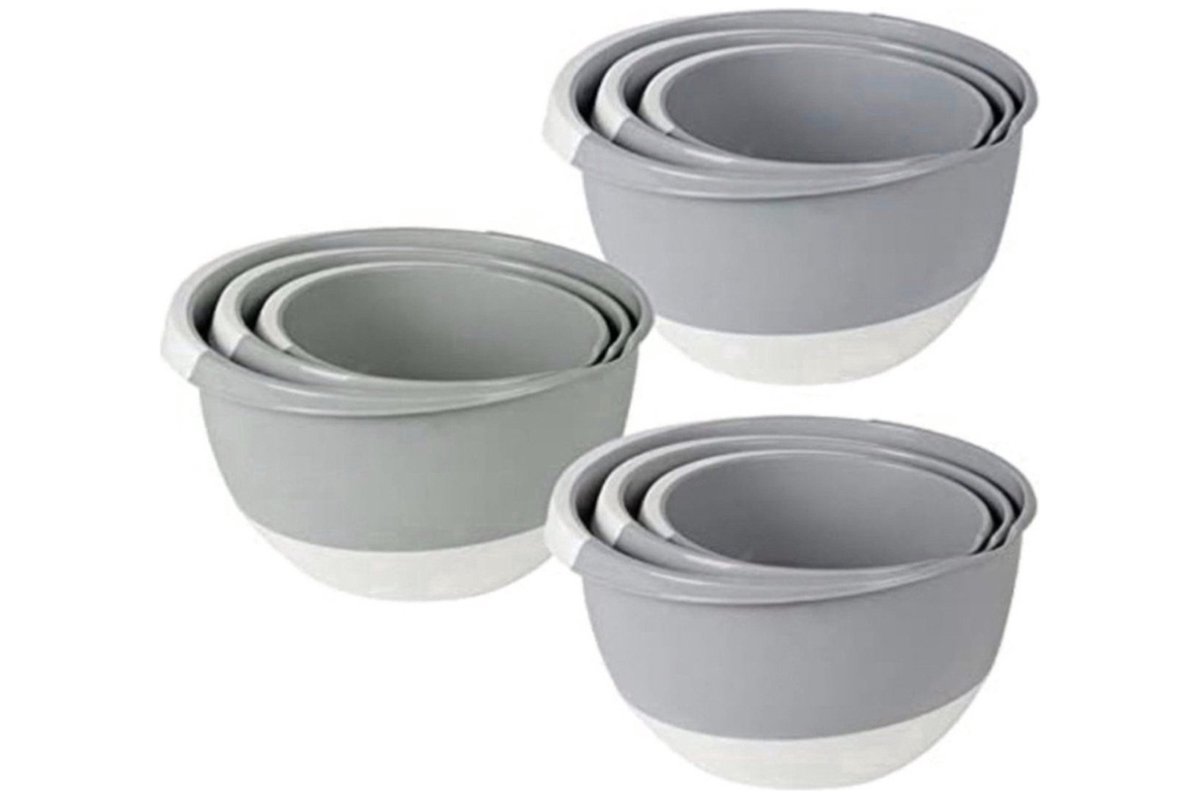 Set 3-delig - 2,0 tot 5 liter - kunststof salade kom, kookkom kommen