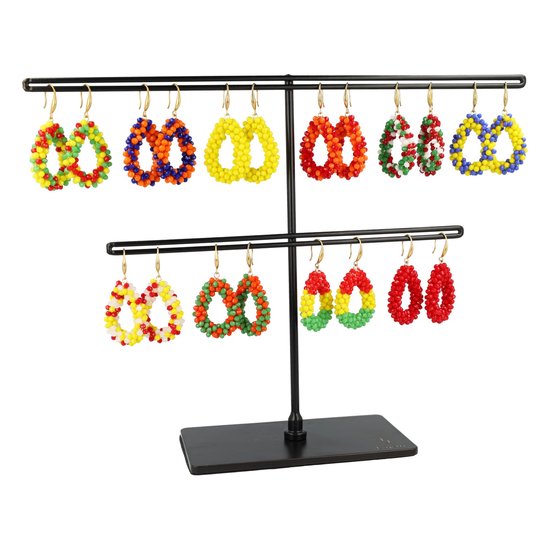 Carnaval Oorbellen druppel confetti - Studio Meex