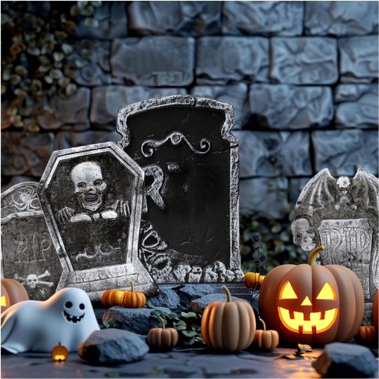 JOYIN 8 Stück Halloween Grabstein Hof Dekorationen, 41,9 cm