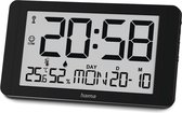 Hama wandklok- Cuba- Radiogestuurd - thermo-/ hygrometer- Zwart