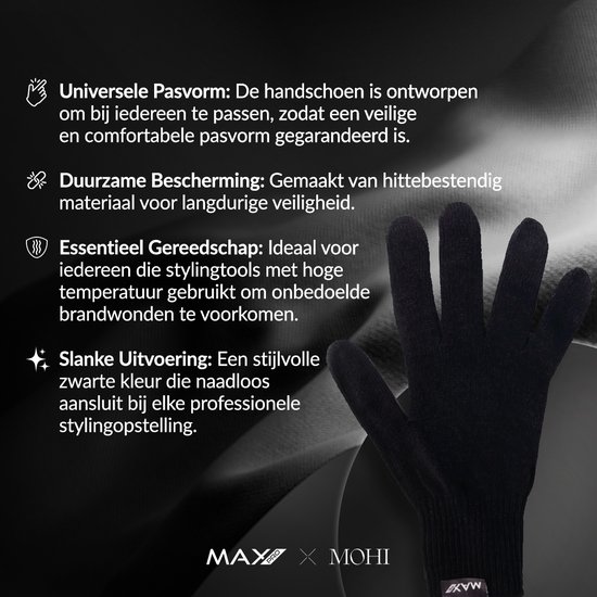 Max Pro - Hittebestendige Handschoen - handschoen - krultang - Zwart