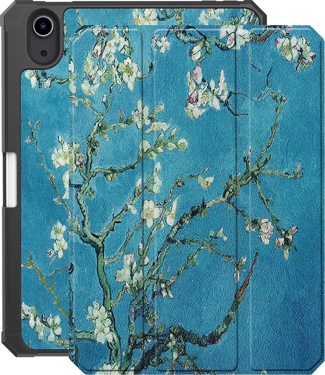 Hoes - Geschikt voor Apple iPad Mini 7 (2024) - 8.3 inch - 7e Generatie - Dun & Stevig - Trifold Bookcase - Hard Cover Case - Met Uitsparing Geschikt voor Apple Pencil - Hardcover Book - Tablet Hoesje - Bloesem