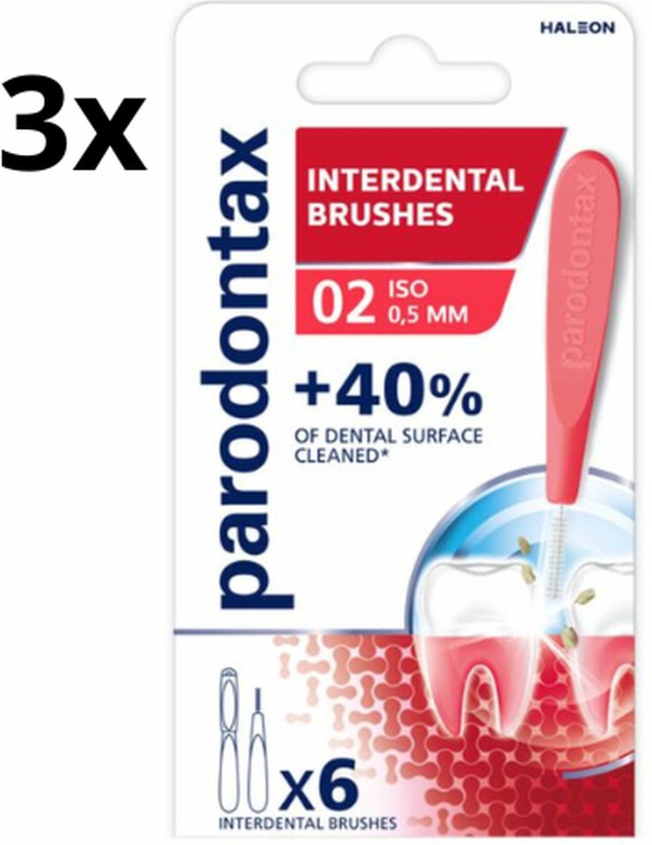 Goedkoopste Parodontax Interdentale Ragers 0.5 mm – Maat 2 - 3 x 6 stuks - Voordeelverpakking