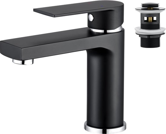 Radius Inbouw Badkranenset | Zwart Metaal Eéngreeps Mengkraan Met Handdouche 1 Stand 154848