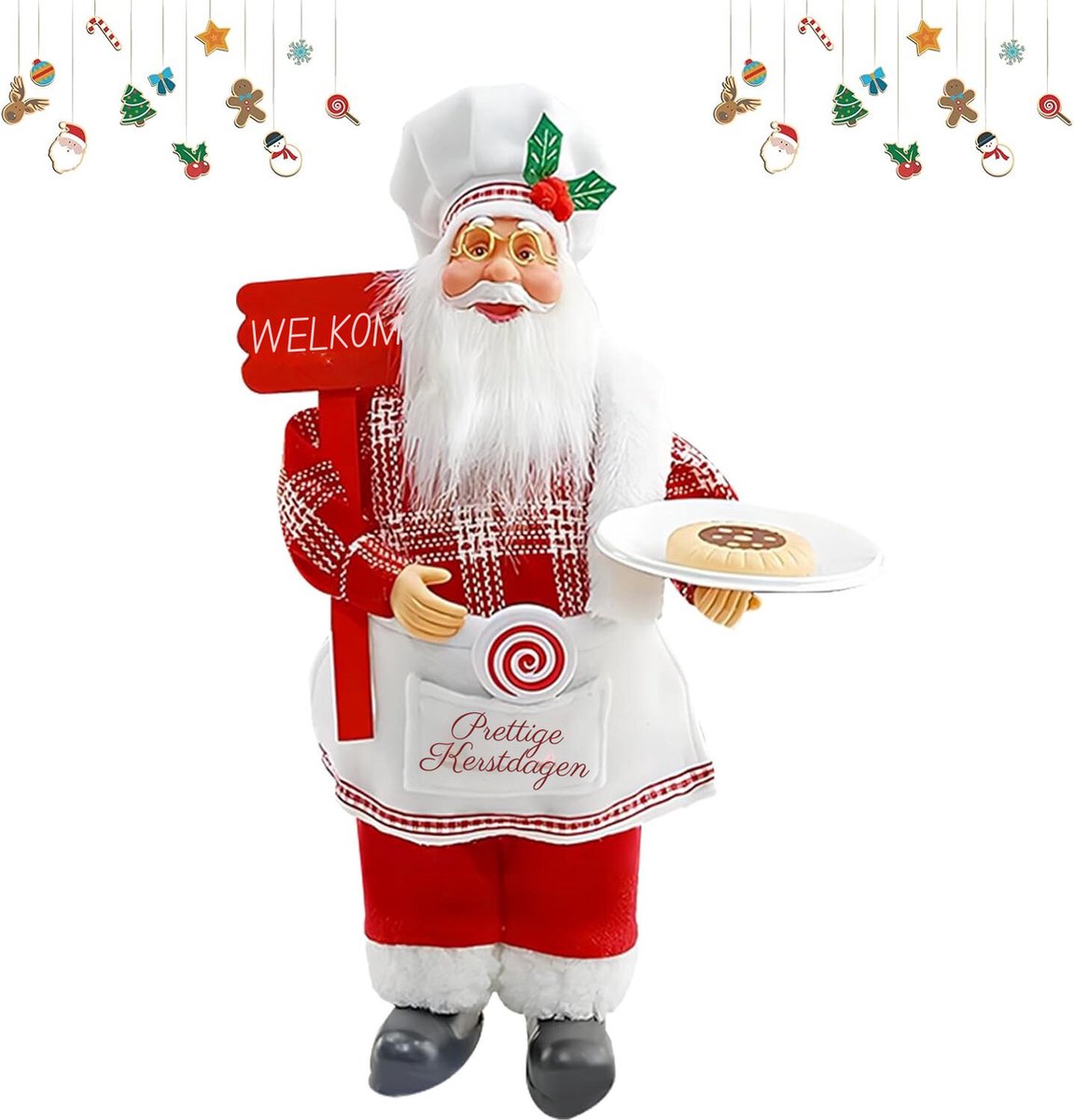 Traditionele Rode Kerstman Ornament – 35 Cm Voor Betoverende Tafel Decoratie En Feestelijke Displays