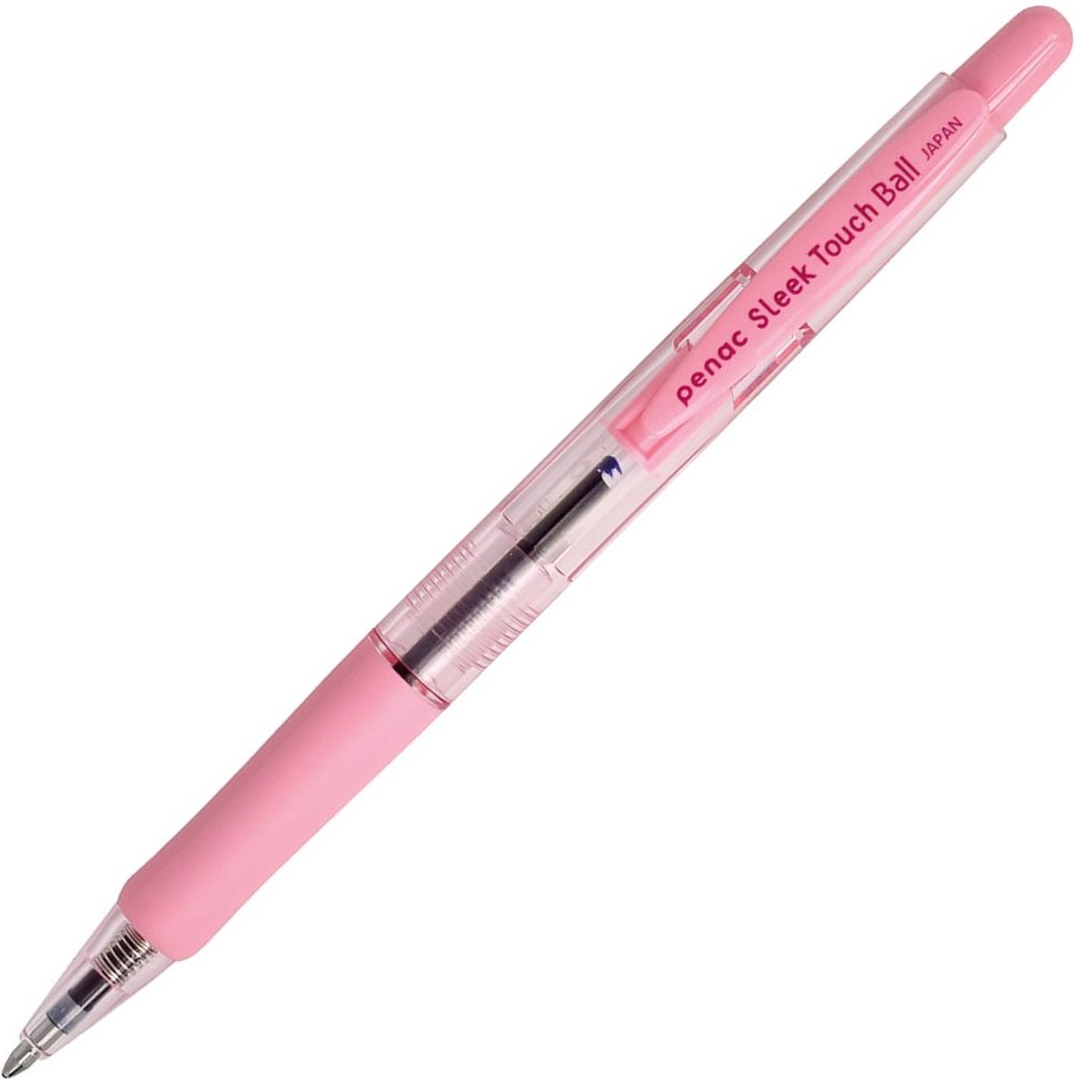 Penac Balpen - Sleek Touch - 12 pack - Pastel Roze - 1.0mm - Blauw inkt
