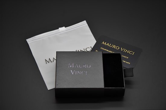 Bracelet en acier inoxydable avec combinaison d'anneaux en PU Mauro Vinci® Tiju couleur argent 20cm