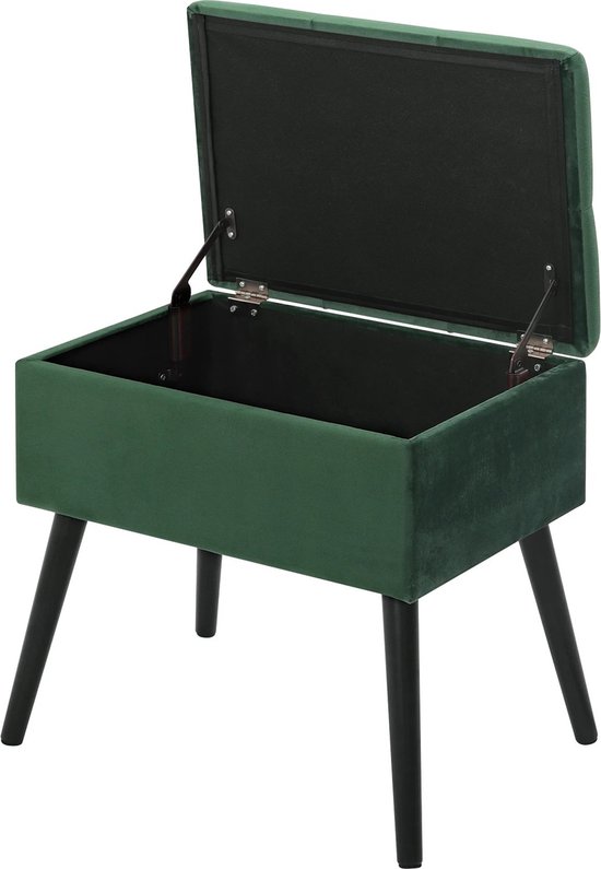 Rani Zwart-wit poef - Kaptafel kruk - Make-up tafels - pied-de-poule