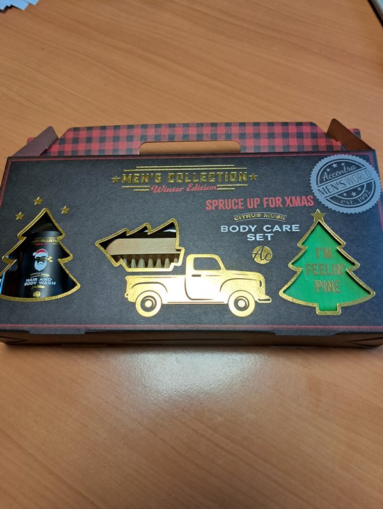 cadeau drôle pour les hommes pour Noël - collection x mas - édition hiver - ensemble de soins du corps - musc d'agrumes - je me sens en pin