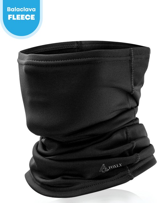 FOXLY® Waterdichte Bivakmuts Ski Masker Storm1 - Balaclava - Gezichtsmasker - Motormasker - Nekwarmer - Zwart - One size