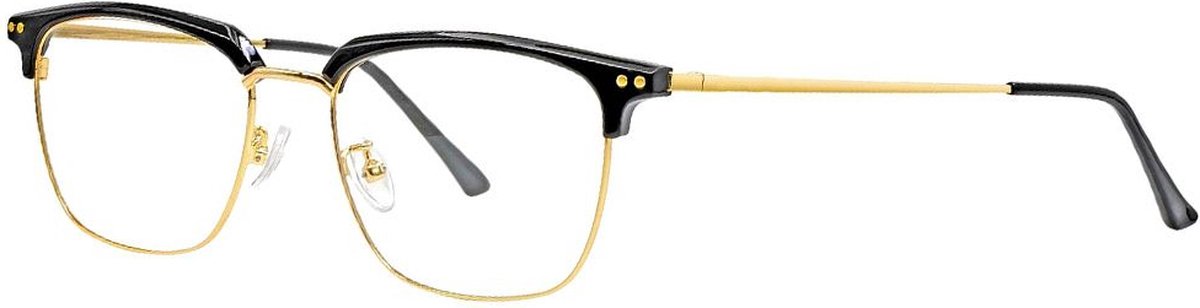 White-label Blauw Licht Bril Zonder Sterkte - Blue Light Glasses - Computerbril - Goud en Zwart