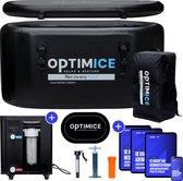 OPTIMICE IJsbad Oval PRO + OPTICLIMATE PRO, Inclusief Koelmachine, Thermometer & Draagtas, E-Books (Koudwater Therapie, Meditatie, Ademhaling), Badmat, - Zitbad - Wim Hof - Ice Bath - Opvouwbaar en Inklapbaar