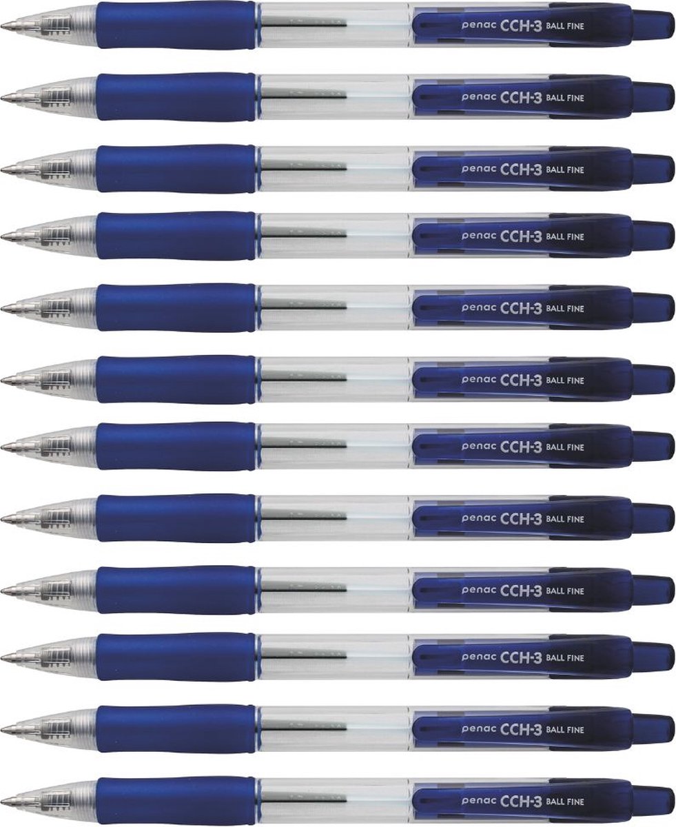 Penac Balpen - CCH-3 - 0.7mm - Blauw - 12 pack