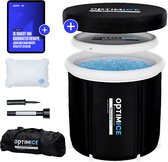 OPTIMICE IJsbad Starterpakket - Inclusief E-Book Koude Therapie, Thermometer & Draagtas - Zitbad - Wim Hof - Ice Bath - Opvouwbaar en Inklapbaar