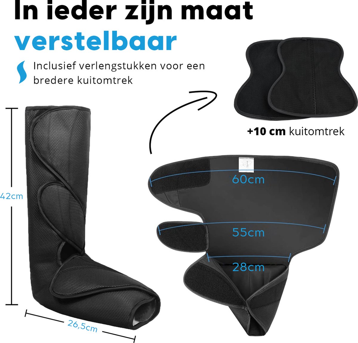 Air Ease® Air Wave Pro - Professioneel Beenmassage Apparaat - Voetmassage Apparaat - Op Luchtdruk - Met NL en ENG Handleiding thumbnail 4