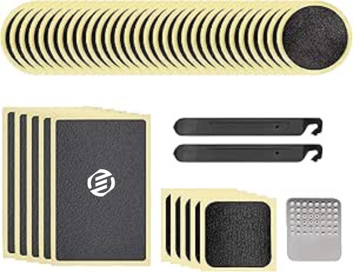 Equivera Fietsband Reparatieset - Fietsband plakken - Fietsband plakken set - Fietsband Plakkers - Bandenplakkers - Fietsband Reparatie - Fietsbandreparatie - Fietsbandrepatieset - Mountainbike Reparatieset
