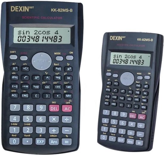 Wetenschappelijke Wiskunde Calculator - Rekenmachine Met LCD Scherm - Zwart
