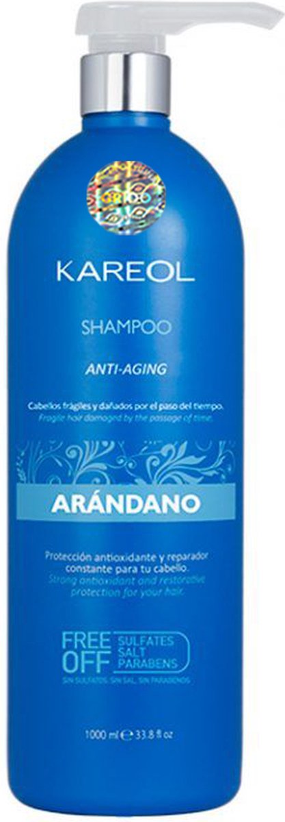 Kareol - Anti-Aging Shampoo - 1000ml - Voor beschadigd haar - Vegan - Diervriendelijk - Sulfaatvrij - Parabenenvrij - Zoutvrij