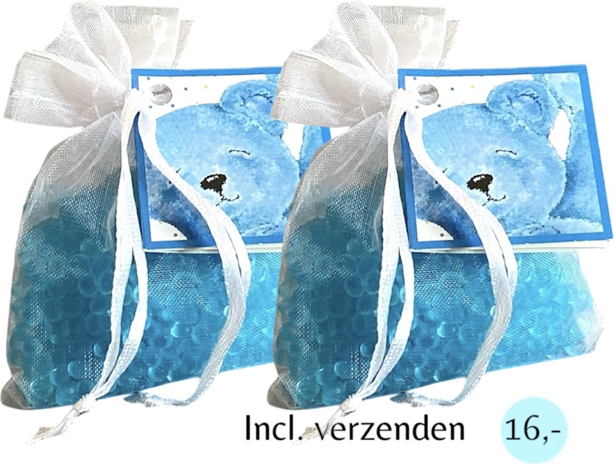 Geurparels 2x 'Boles d'olor Kukette Soft' - Inclusief verzenden - Geurkorrels - Geurzakje - Geurbuiltjes - Geurbuiltje - Geurverfrisser - Luchtverfrisser - Verfrisser - Parfum - Frisse geur - Hanger - Kledingkast - Kleding - Kast - Blauw