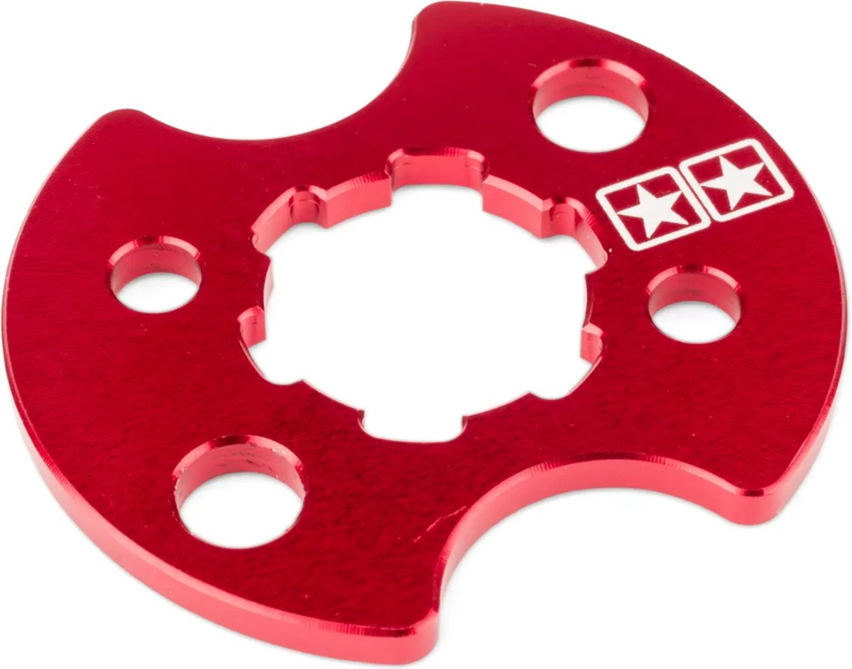 Borgplaat voortandwiel CNC Stage6 rood (nok-bout)