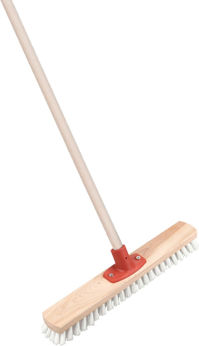 Goedkoopste Brumag Luiwagen/schrobber Dirtmaster 40 cm - met houten steel 130 cm - schrobborstel - schoonmaakborstel - harde ondergronden