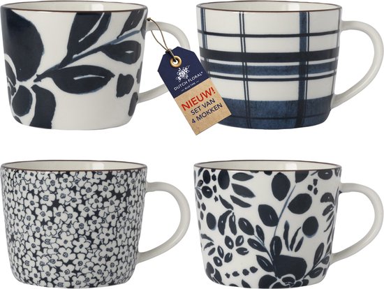 Keramische koffiemok set blauw | Tafel Op & Top