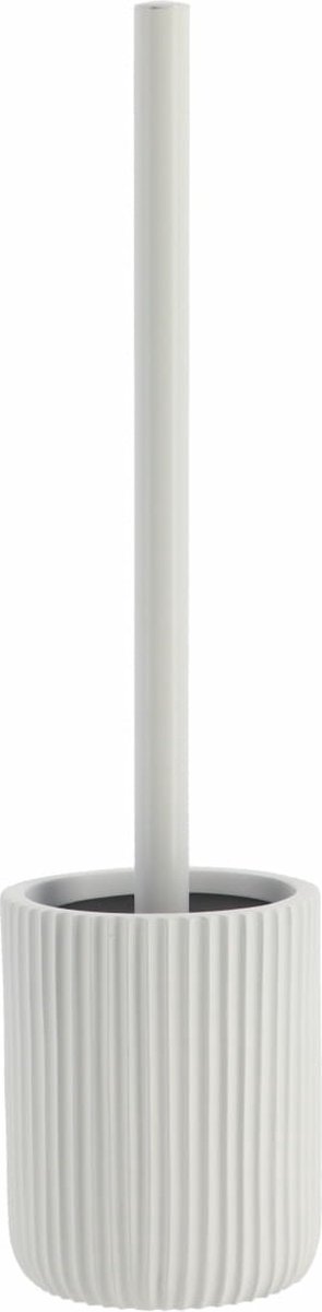Tendance WC borstel met houder 101 series - wit - geribbeld - PS - 9 x 37 cm - toiletborstel