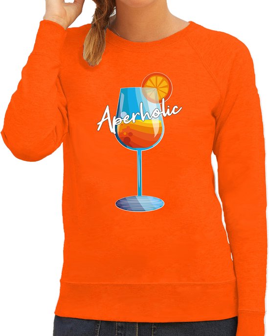 Bellatio Decorations Apres Apres pull de ski femme - aperholic - orange - sports d'hiver - Aperol - ski/snowboard XXL