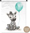 Zebra - Blauwe ballon