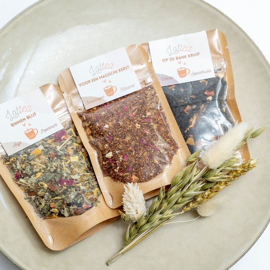 Lottea Giftset Theeproeverij 'Een Knusse Kerst' - kerst geschenk, kerstcadeau, kerstpakket, thee proeverij pakket, thee cadeau, thee pakket, thee cadeaupakket, thee geschenkset, relatiegeschenk