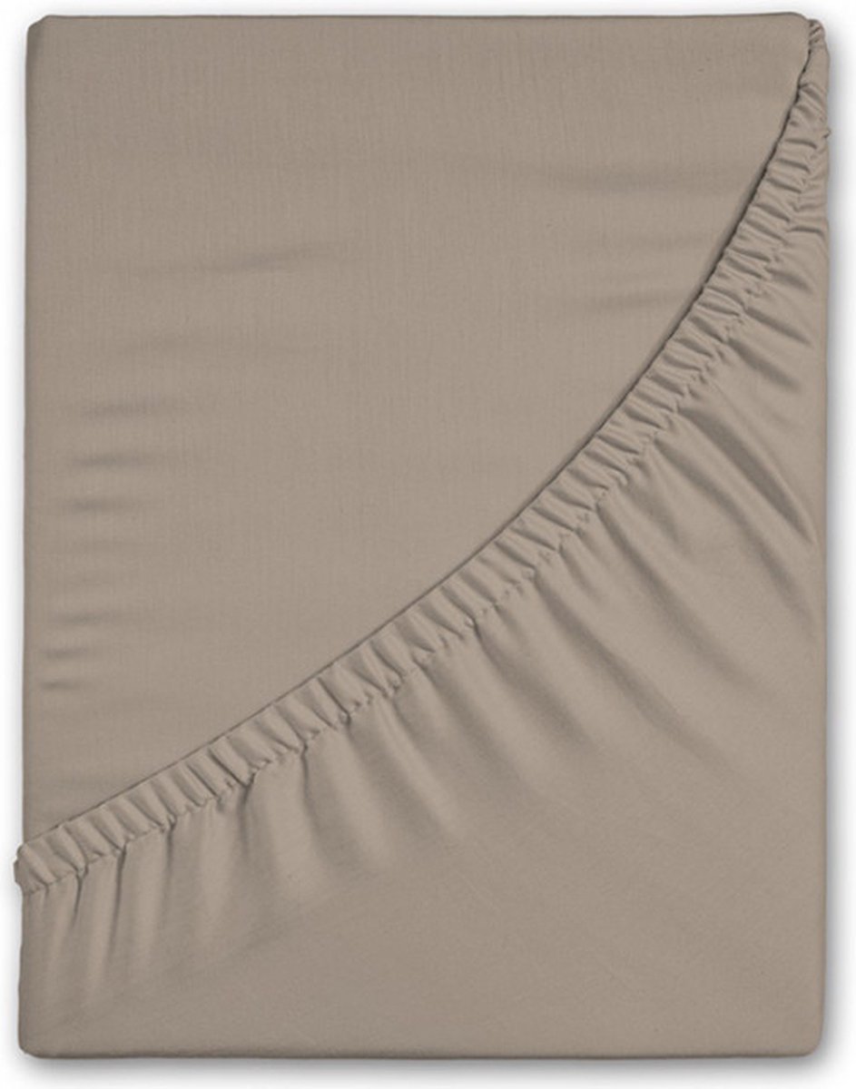 Zavelo Flanellette Hoeslaken Zand - Lits-jumeaux (180x200 cm) - 100% katoen - Heerlijk Zacht - 30 cm Hoekhoogte - Hoogwaardige Kwaliteit