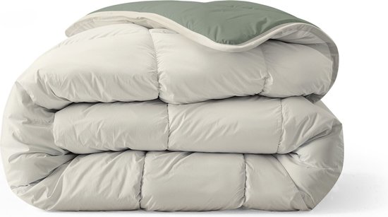 Zelesta® Royalbed Green & Cream 140x200cm - Dekbed zonder overtrek - 30 dagen proefslapen - Wasbaar hoesloos dekbed - Bedrukt dekbed - All year zomerdekbed & winterdekbed