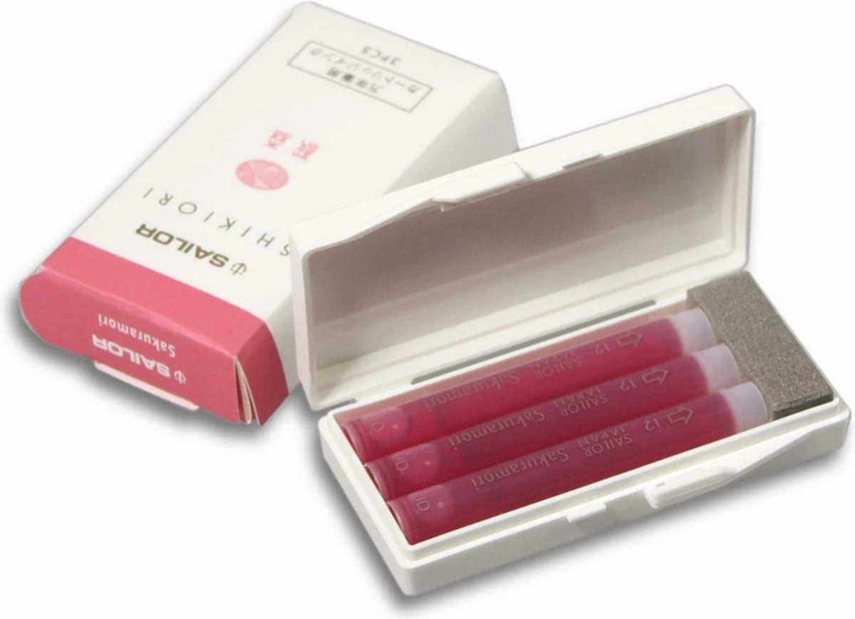 Sailor set van 3 Ink Cartridges Shikiori, Sansui Sakuramori - Roze