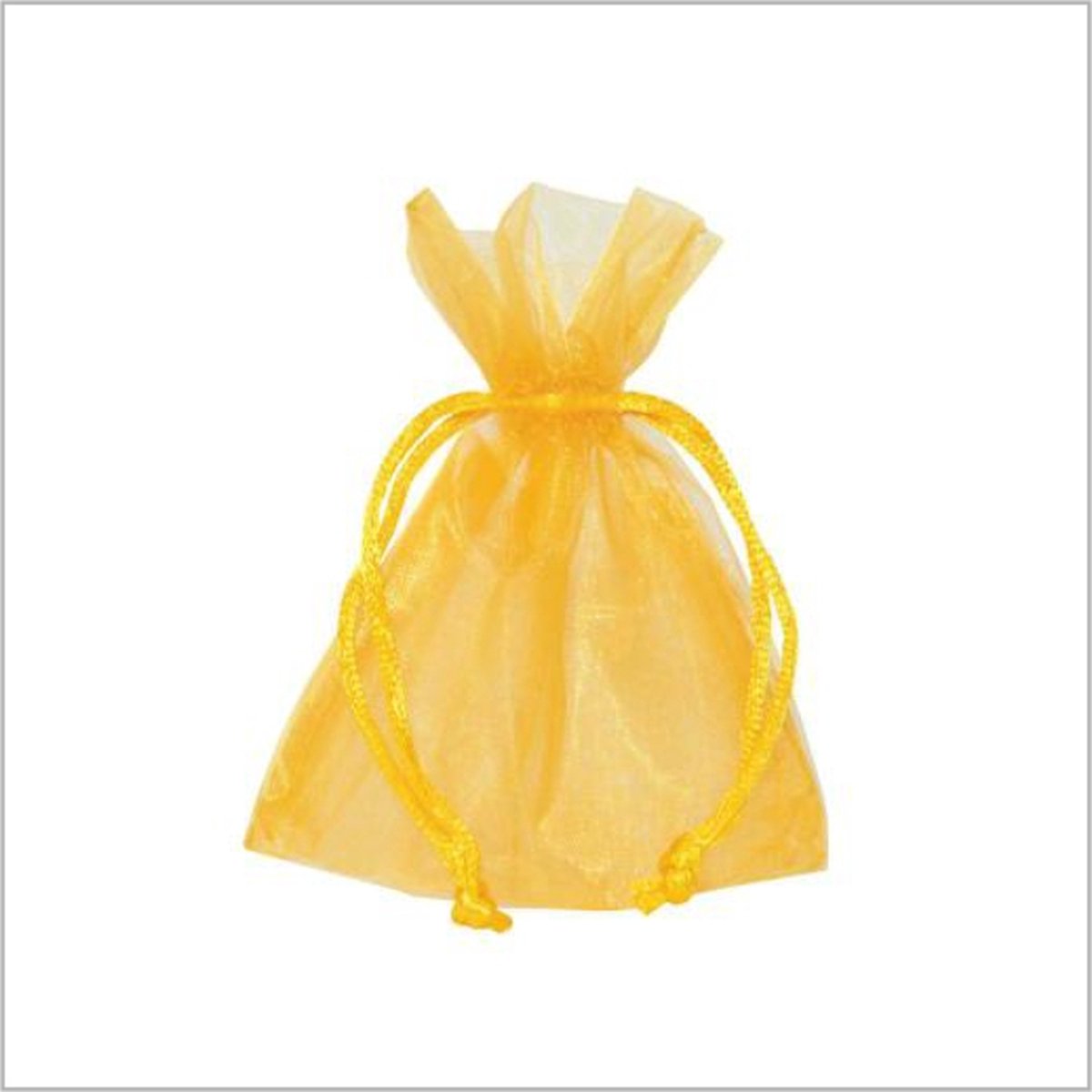 Organza zakjes - Buideltjes - Geel - 9 x 12 cm - 50 stuks