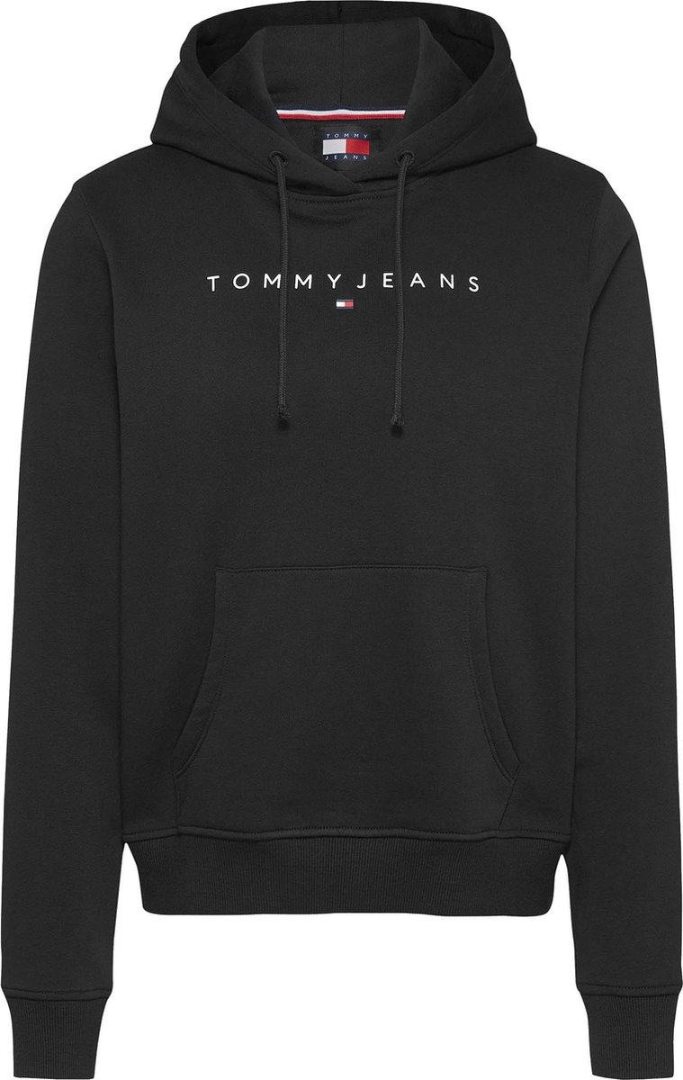 Tommy Jeans Trui Tjw Reg Linear Hoodie Dw0dw17324 Bds Dames Zwart
