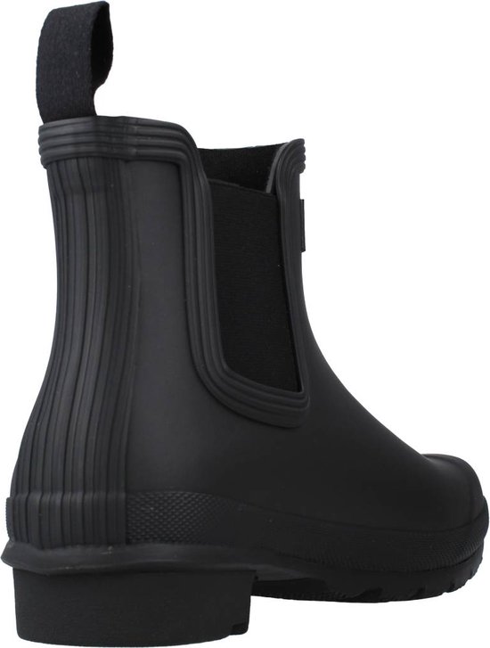 Hunter ORIGINAL WOMENS COMMANDO CHELSEA BOOT VEGAN - Regenlaarzen - black/zwart Hunter ORIGINAL WOMENS COMMANDO CHELSEA BOOT VEGAN - Regenlaarzen - black/zwart