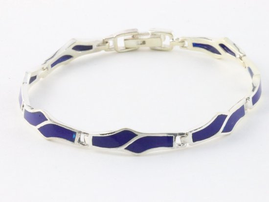 Bracelet en argent avec lapis-lazuli