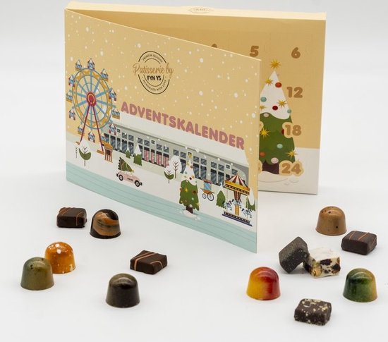 Chocolade Adventskalender met luxe bonbons