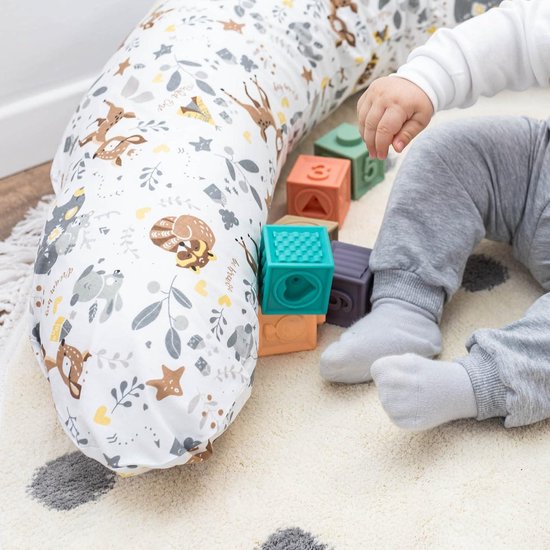 Knuffelzacht / Borstvoedingskussen,zijslaapkussen, Zwangerschapskussen- Katoen -pregnancy pillow, support pillow van Babyjem — afbeelding 5