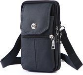 Riemtas - met Schouderband - Riemtasje Staand - Leer - Mannen - riemtas - Nektas - Tasje voor riem - Telefoontas Heren - Schoudertas Heren - Cadeau - 19*10*4cm - schoudertas - portemonnee - mobiele telefoonzakje - Tas