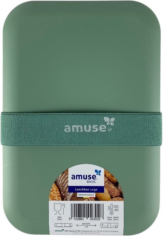 Curver 00768-C52-00 Lunch&go Lunchbox Lunch & Go met Bestek 23,5x13,5x6,3cm in Groen, Kunststof
