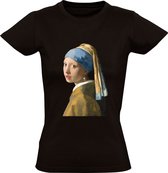 Fille avec une boucle d'oreille en perle T-shirt femme - art - peinture - célèbre - boucle d'oreille - artiste - vermeer