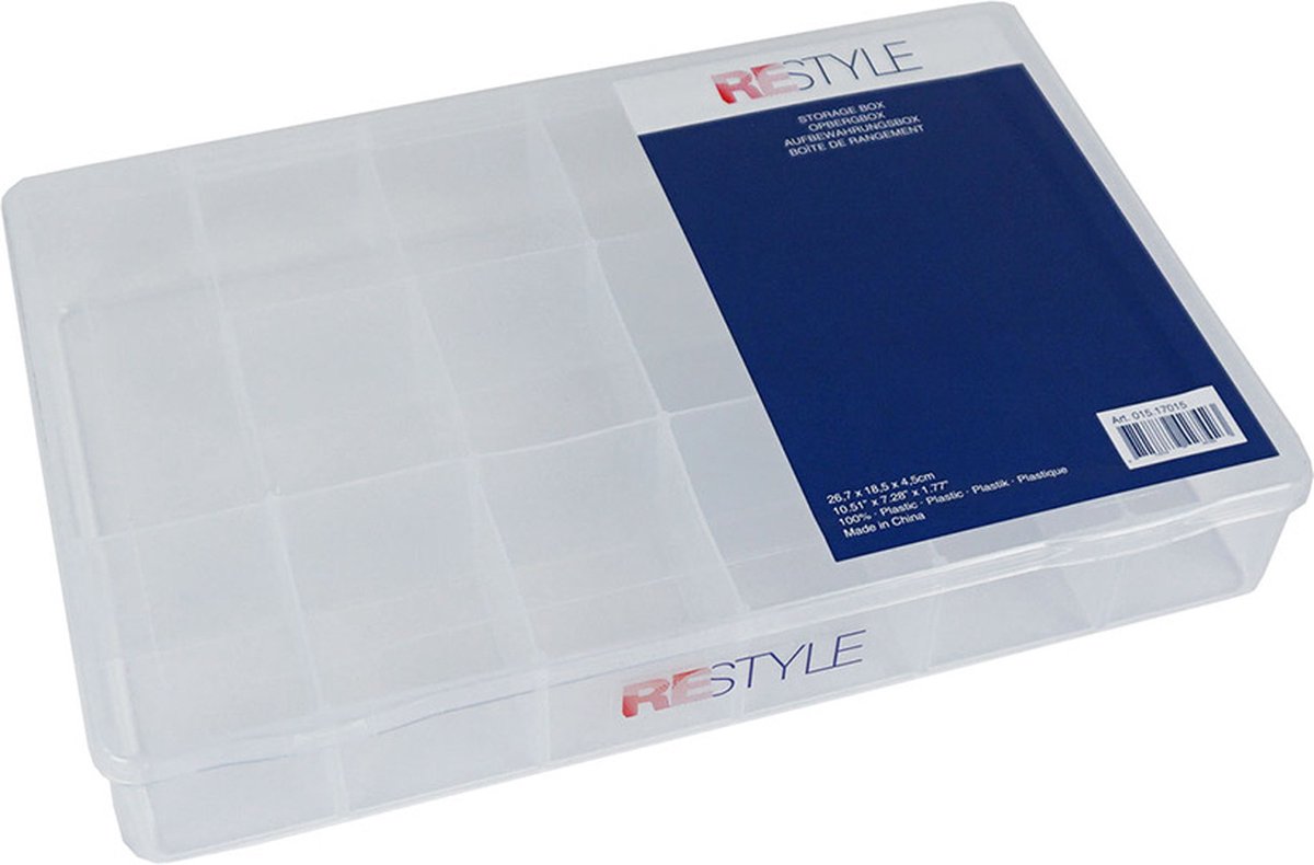 Restyle Opbergbox 26,7x18,5x4,5cm, 100% plastic