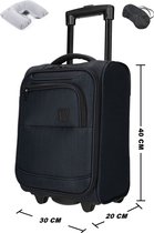 Ryanair Handbagage Koffer 40x25x20 - Underseater 40x25x20 cm - Wizz air / Easyjet - Zwart