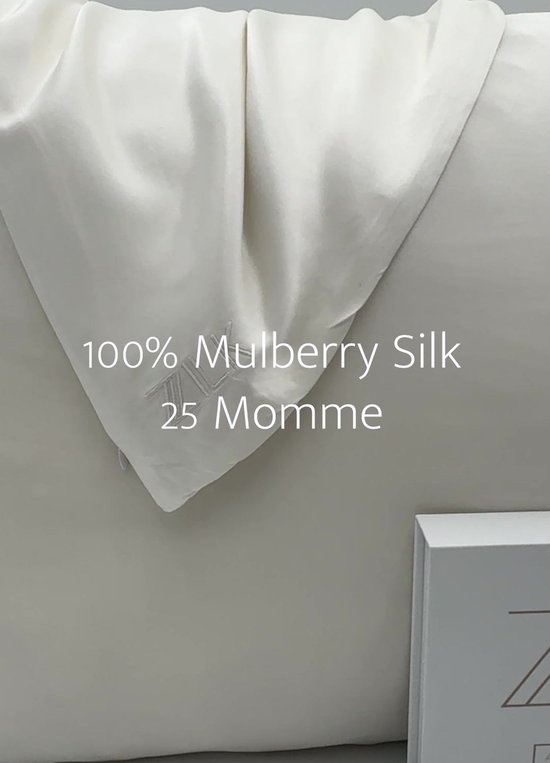 25 Momme 100% Moerbei Zijde Kussensloop voor Haar en Huid Beide Zijden Natuurlijke Zijde Verborgen Rits Sluiting 1 Pcs-Navy Blue_King 20''x36
