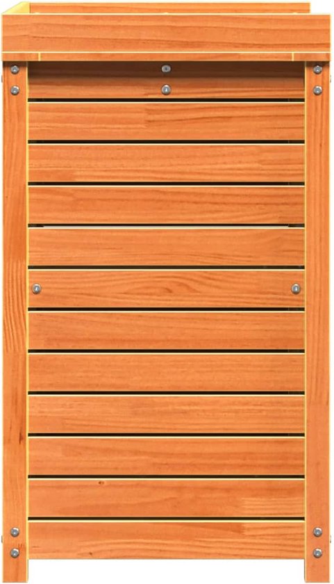 The Living Store Table d'empotage en bois de pin Massief - 82,5 x 50 x 86,5 cm - Espace de rangement - Ventilé - Look rustique naturel