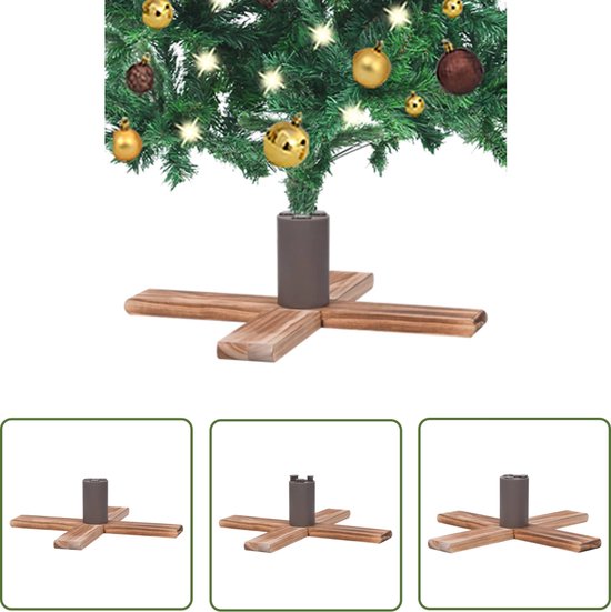 vidaXL Kerstboomstandaard 61x61x15,5 cm rood