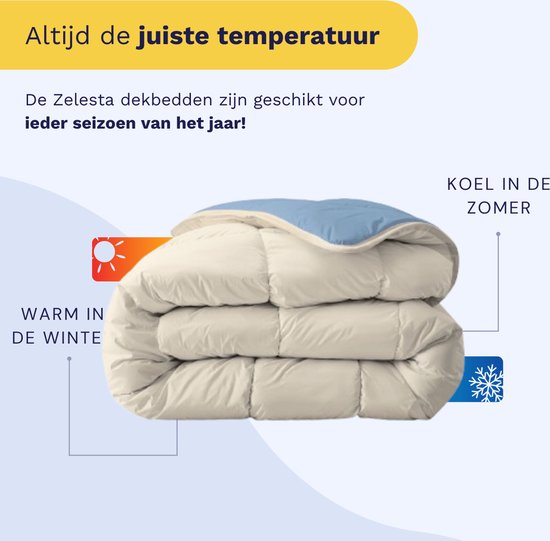 Zelesta Royalbed Bluefog & Sand Beach 140x200cm - Dekbed zonder overtrek - 30 dagen proefslapen - Wasbaar hoesloos dekbed - Bedrukt dekbed - All year zomerdekbed & winterdekbed van Zelesta — afbeelding 5