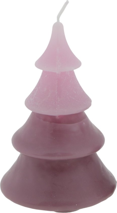 Home Society - Kerstboom kaarsjes - Duo Layer - Roze - Paars - L - Doos 12 stuks