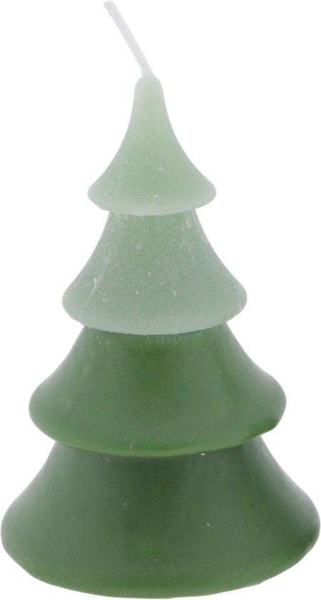 Home Society - Kerstboom kaarsjes - Duo Layer - Groen - Lichtgroen - L - Doos 12 stuks
